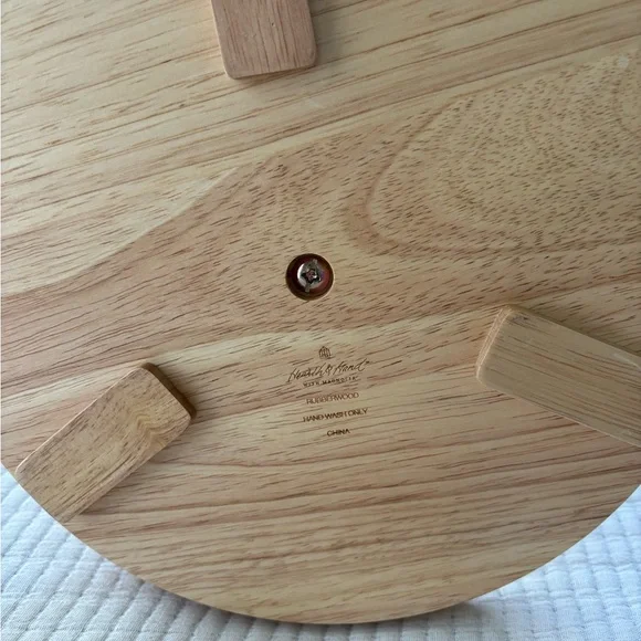 Hearth & Hand with Magnolia Two Tiered Wood Serving Tray Round Shape NWT - Picture 9 of 15